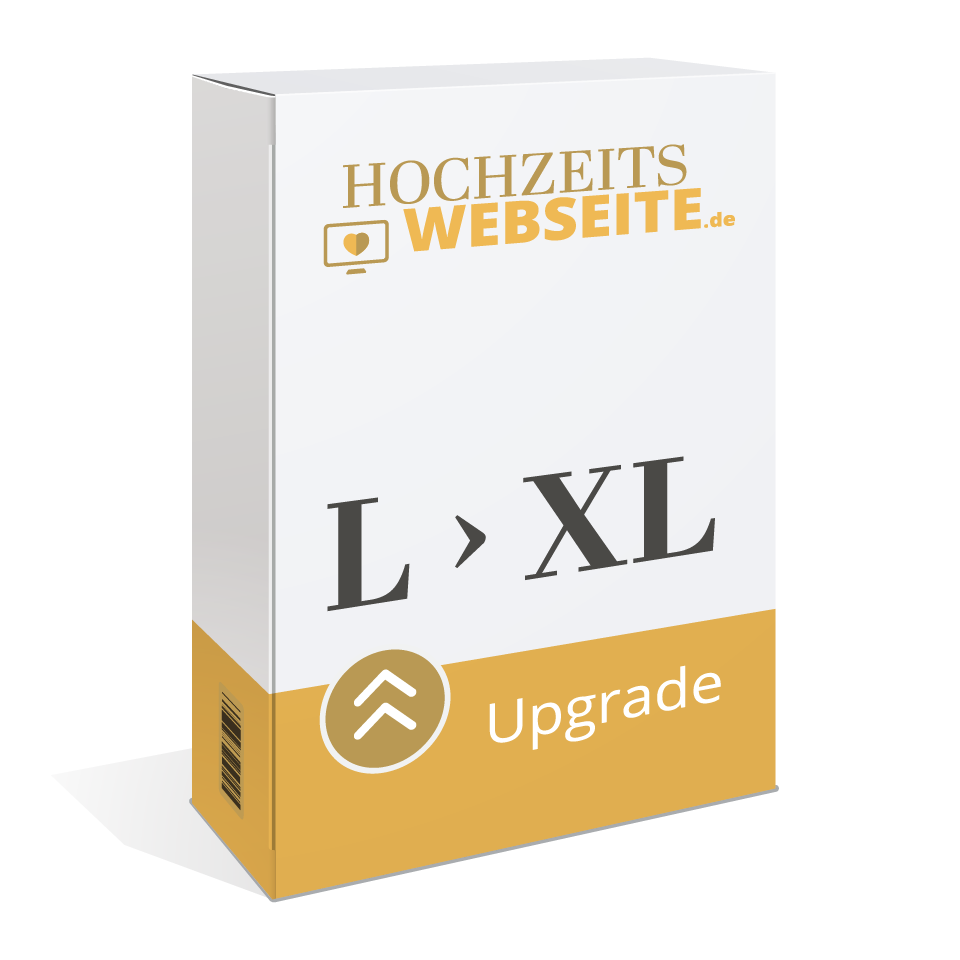 Upgrade L zu Paket XL Hochzeitswebseite erstellen