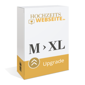 Upgrade Paket M zu Paket XL Hochzeitswebseite erstellen